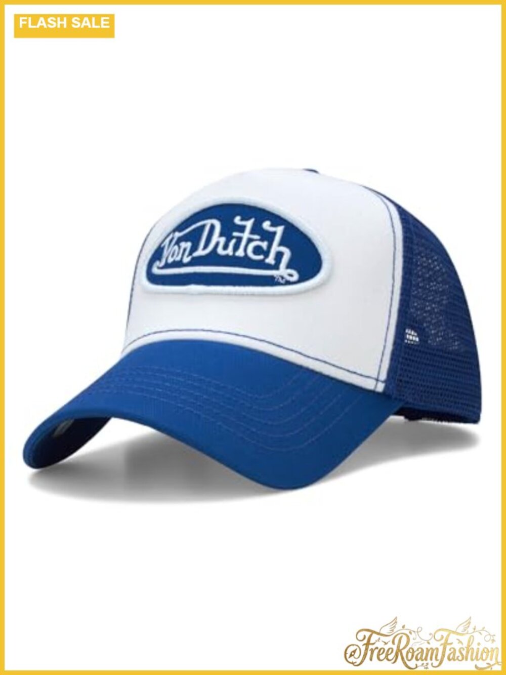 Unisex Trucker Hat Mesh Back Snapback Curved Bill Adjustable Baseball Cap